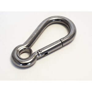 Spring Hook with Eye 10mm